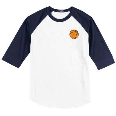 Basketball Heartbeat Basketball Lover Baseball Sleeve Shirt