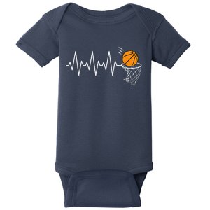 Basketball Heartbeat Basketball Lover Baby Bodysuit