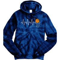 Basketball Heartbeat Basketball Lover Tie Dye Hoodie