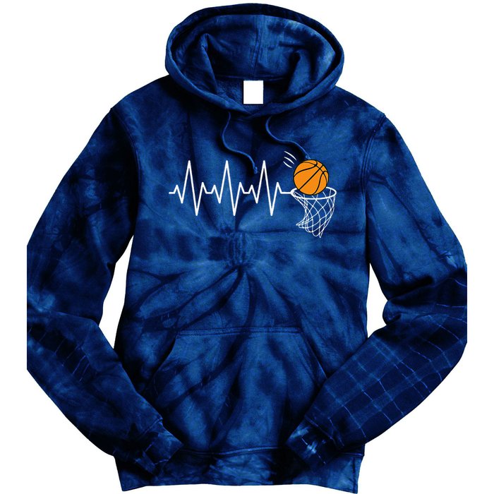 Basketball Heartbeat Basketball Lover Tie Dye Hoodie