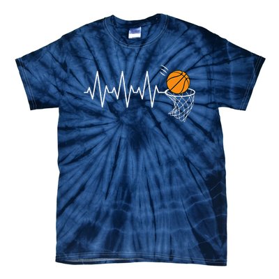 Basketball Heartbeat Basketball Lover Tie-Dye T-Shirt