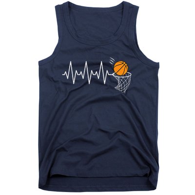 Basketball Heartbeat Basketball Lover Tank Top