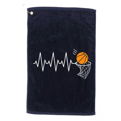 Basketball Heartbeat Basketball Lover Golf Towel