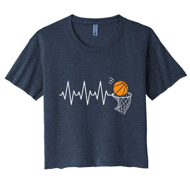 Basketball Heartbeat Basketball Lover Crop Top