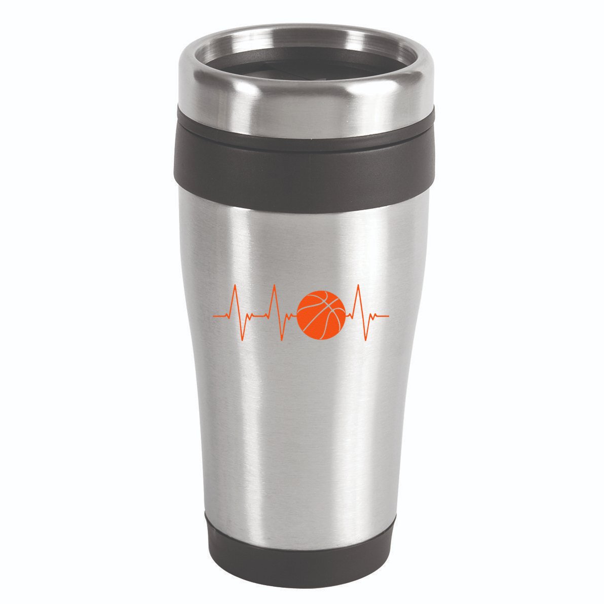 Basketball Heartbeat Bball Gift 16oz Travel Tumbler