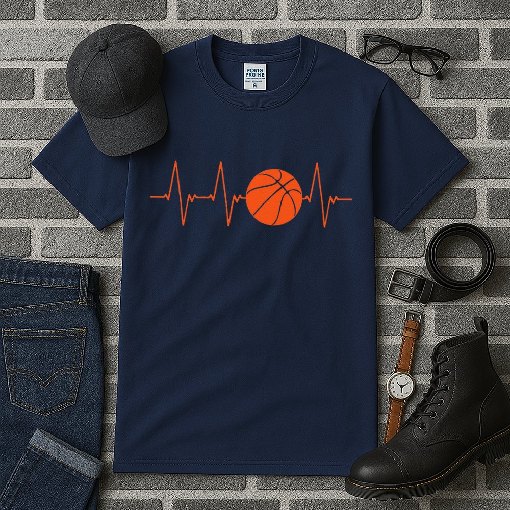 Basketball Heartbeat Bball Gift Tall T-Shirt