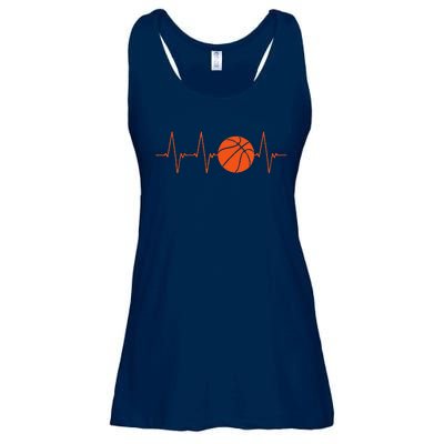 Basketball Heartbeat Bball Gift Ladies Essential Flowy Tank