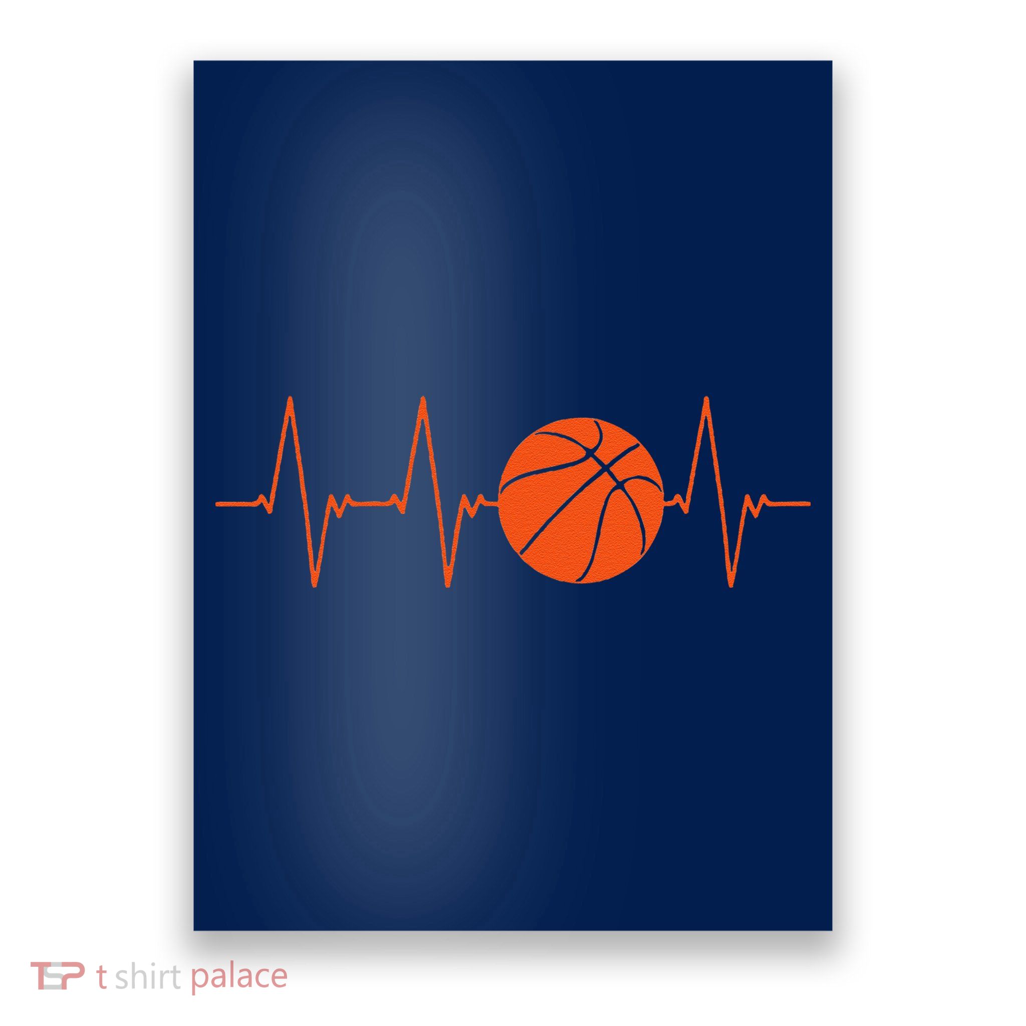 Basketball Heartbeat Bball Gift Poster