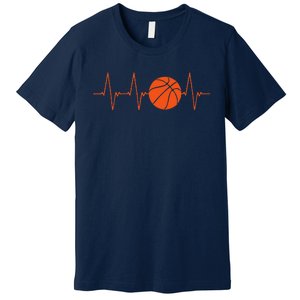 Basketball Heartbeat Bball Gift Premium T-Shirt