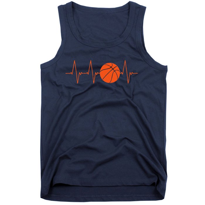 Basketball Heartbeat Bball Gift Tank Top