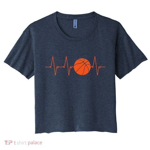 Basketball Heartbeat Bball Gift Crop Top