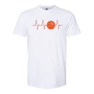 Basketball Heartbeat Bball Gift Softstyle CVC T-Shirt