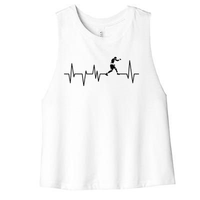 Boxer Heartbeat Boxing Gift Boxing Lover Boxing Trainer Women's Racerback Cropped Tank