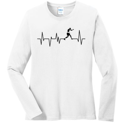 Boxer Heartbeat Boxing Gift Boxing Lover Boxing Trainer Ladies Long Sleeve Shirt