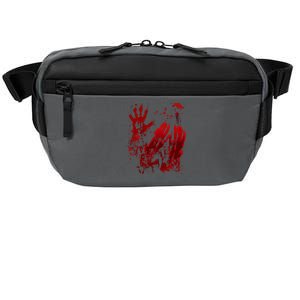 Bloody Halloween Blood Splatter Zombie Hand Crossbody Pack