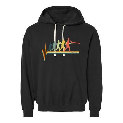 Baseball Heartbeat Garment-Dyed Fleece Hoodie