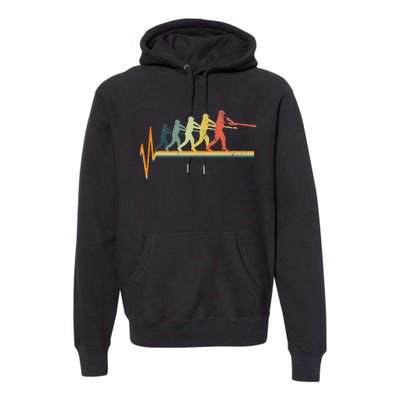 Baseball Heartbeat Premium Hoodie