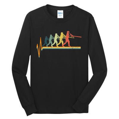 Baseball Heartbeat Tall Long Sleeve T-Shirt