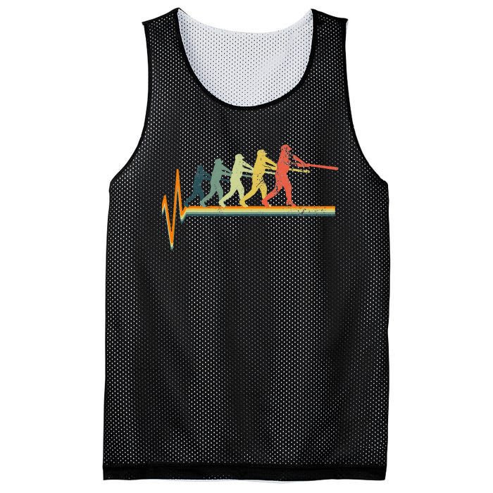 Baseball Heartbeat Mesh Reversible Basketball Jersey Tank