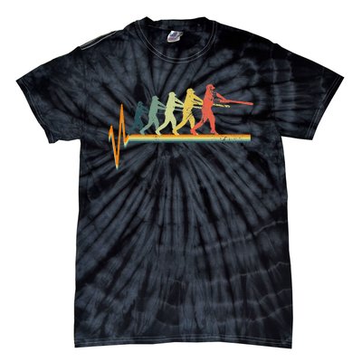 Baseball Heartbeat Tie-Dye T-Shirt