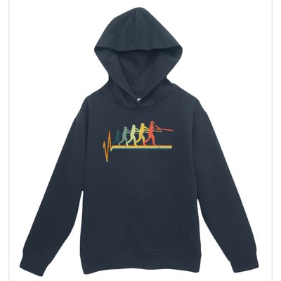 Baseball Heartbeat Urban Pullover Hoodie