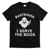 Bartender Halloween Bartender Ghost I Serve The Boos T-Shirt