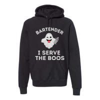 Bartender Halloween Bartender Ghost I Serve The Boos Premium Hoodie