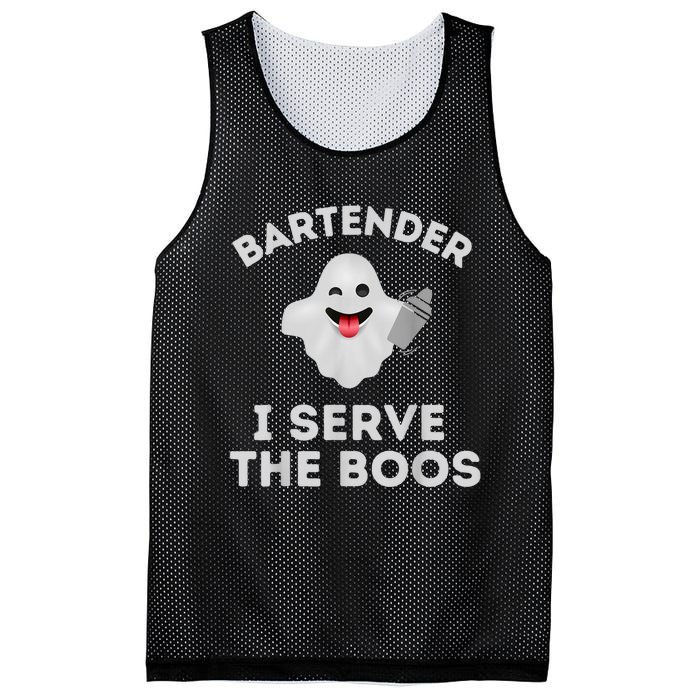 Bartender Halloween Bartender Ghost I Serve The Boos Mesh Reversible Basketball Jersey Tank