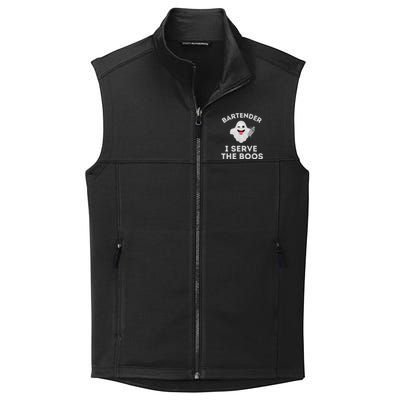 Bartender Halloween Bartender Ghost I Serve The Boos Collective Smooth Fleece Vest