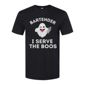 Bartender Halloween Bartender Ghost I Serve The Boos Softstyle CVC T-Shirt