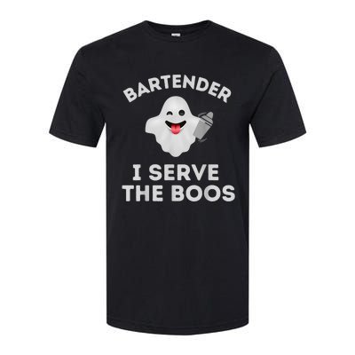 Bartender Halloween Bartender Ghost I Serve The Boos Softstyle CVC T-Shirt