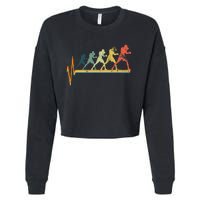 Boxing Heartbeat Boxer Gift Love Cropped Pullover Crew