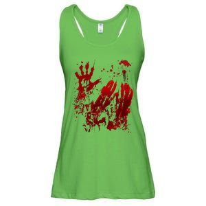 Bloody Halloween Blood Splatter Zombie Hand Ladies Essential Flowy Tank