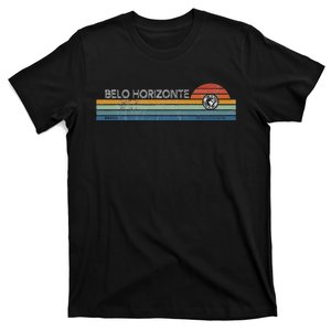 Belo Horizonte Brazil Minas Gerais Retro Sunset Rainbow Idea T-Shirt