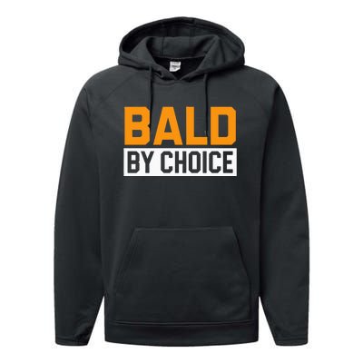 Bald Head Baldy Baldheaded No Hair Baldie Bald Guy Performance Fleece Hoodie