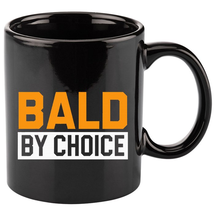 Bald Head Baldy Baldheaded No Hair Baldie Bald Guy 11oz C Handle Ceramic Mug