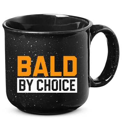 Bald Head Baldy Baldheaded No Hair Baldie Bald Guy 15oz Campfire Ceramic Mug