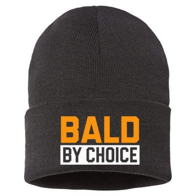 Bald Head Baldy Baldheaded No Hair Baldie Bald Guy Sustainable Knit Beanie