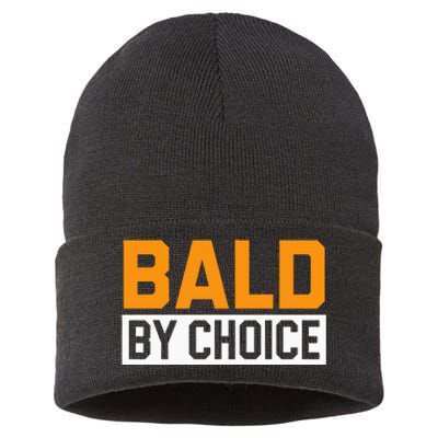 Bald Head Baldy Baldheaded No Hair Baldie Bald Guy Sustainable Knit Beanie