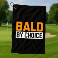 Bald Head Baldy Baldheaded No Hair Baldie Bald Guy Golf Towel