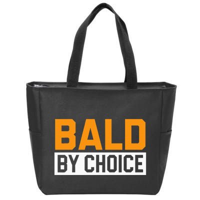 Bald Head Baldy Baldheaded No Hair Baldie Bald Guy Zip Tote Bag