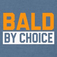 Bald Head Baldy Baldheaded No Hair Baldie Bald Guy Garment-Dyed Sweatshirt