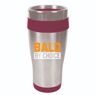 Bald Head Baldy Baldheaded No Hair Baldie Bald Guy 16oz Travel Tumbler