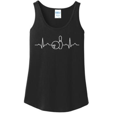 Bowling Heartbeat Bowler ECG Bowling Ball Tournament Gift Ladies Essential Tank