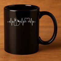 Bowling Heartbeat Bowler 11oz C Handle Ceramic Mug