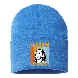 Biden Harris Best Choice Merica Madam Vice President Gift Sustainable Knit Beanie