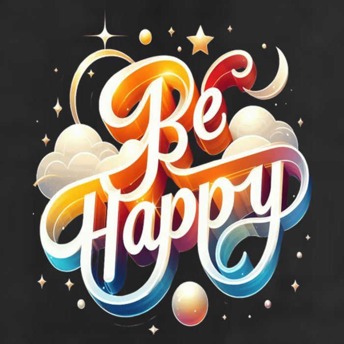 Be Happy 11oz C Handle Ceramic Mug