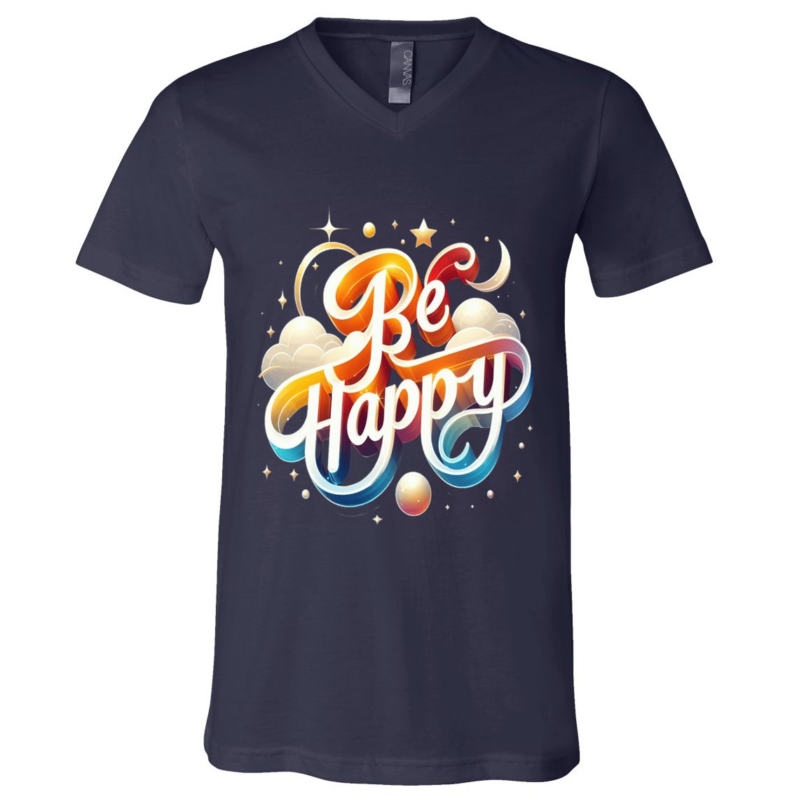 Be Happy V-Neck T-Shirt