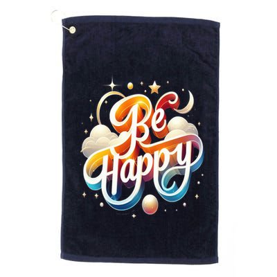 Be Happy Golf Towel