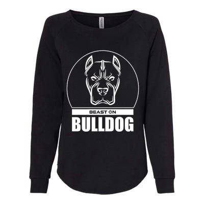 Bulldog Head Beast Gym Fitness Training Workout Gains Gift Womens California Wash Sweatshirt